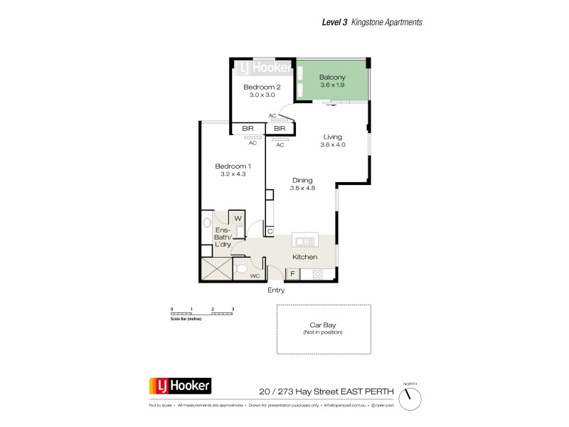 20/273 Hay Street, East Perth WA 6004 Floorplan