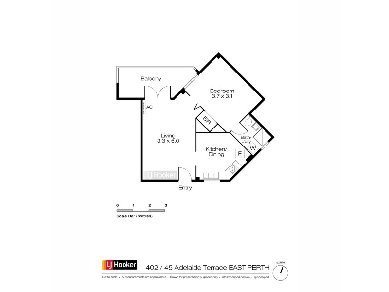 402/45 Adelaide Terrace, East Perth WA 6004 Floorplan