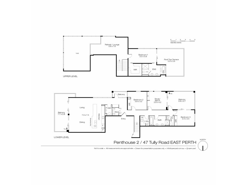 Penthouse 2/47 Tully Road, East Perth WA 6004 Floorplan