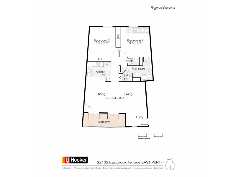 22/32 Eastbrook Terrace, East Perth WA 6004 Floorplan