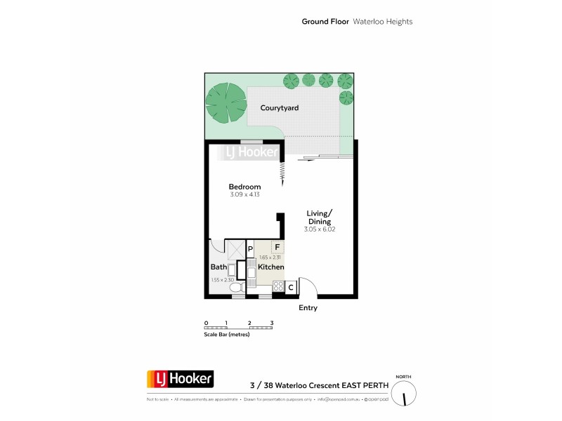 3/38 Waterloo Crescent, East Perth WA 6004 Floorplan