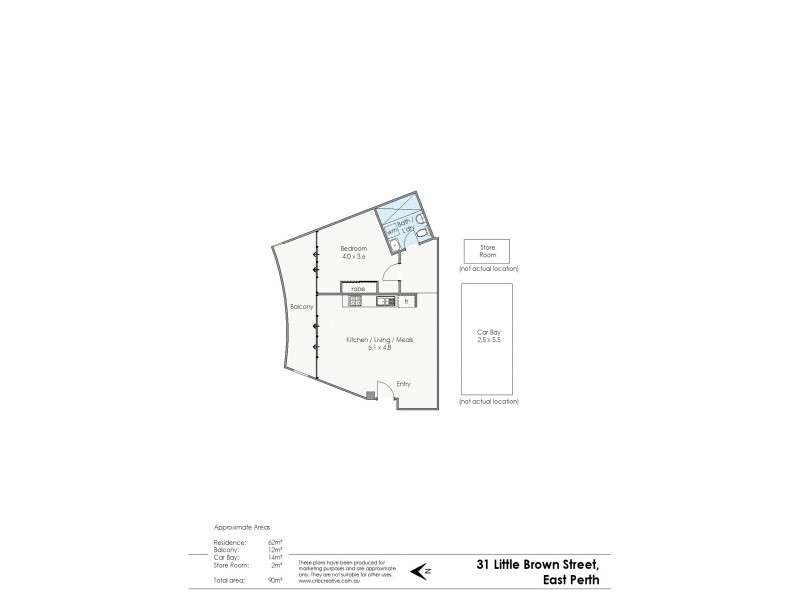 31 Little Brown Street, East Perth WA 6004 Floorplan