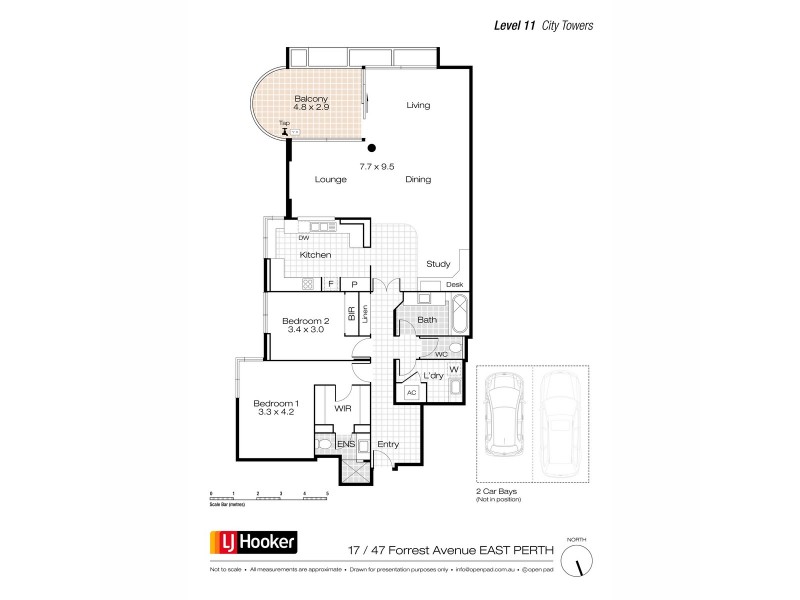 17/47 Forrest Avenue, East Perth WA 6004 Floorplan