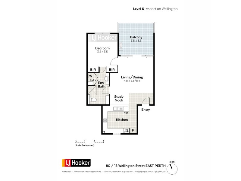 80/18 Wellington Street, East Perth WA 6004 Floorplan
