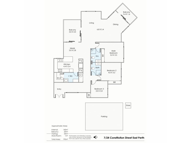 7/24 Constitution Street, East Perth WA 6004 Floorplan