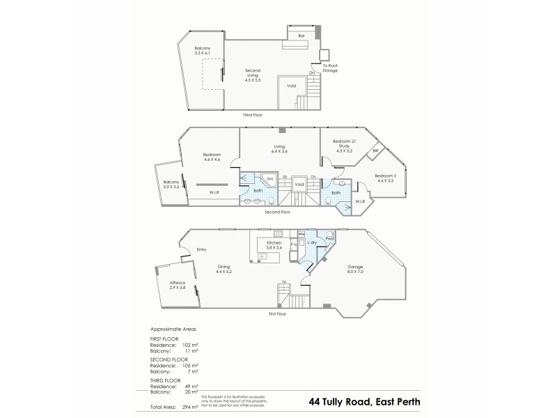 44 Tully Road, East Perth WA 6004 Floorplan
