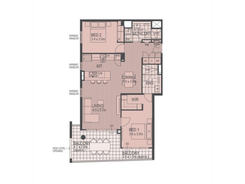 401/5 Harper Terrace, South Perth WA 6151 Floorplan