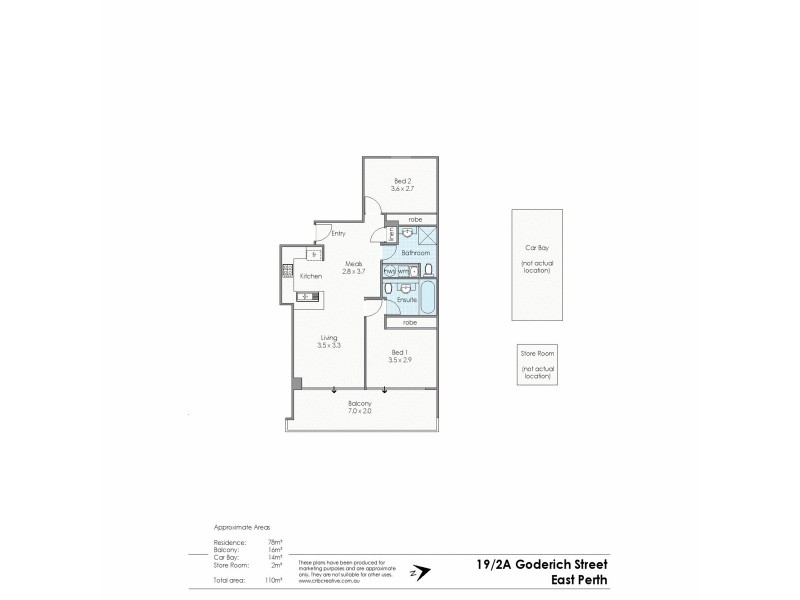 19/2A Goderich Street, East Perth WA 6004 Floorplan