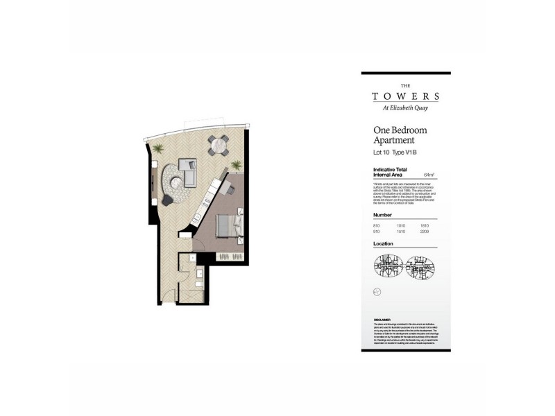 1810/11 Barrack Square, Perth WA 6000 Floorplan