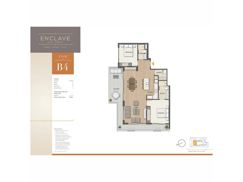 1103/35 Bronte Street, East Perth WA 6004 Floorplan