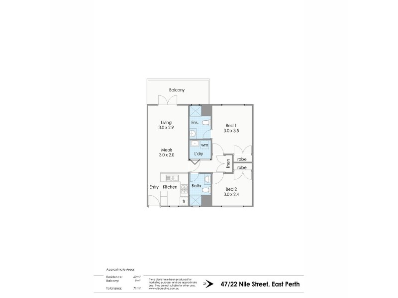 47/22 Nile Street, East Perth WA 6004 Floorplan