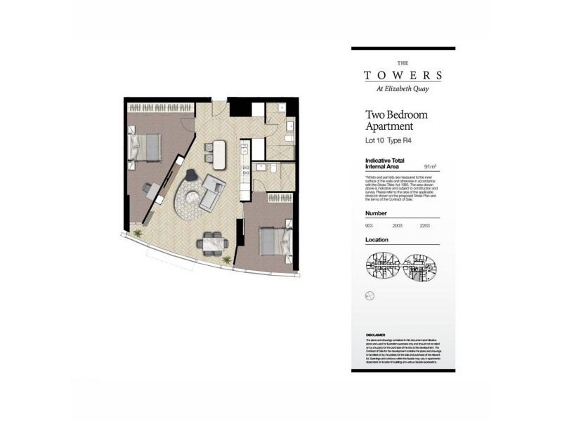 903/11 Barrack Square, Perth WA 6000 Floorplan