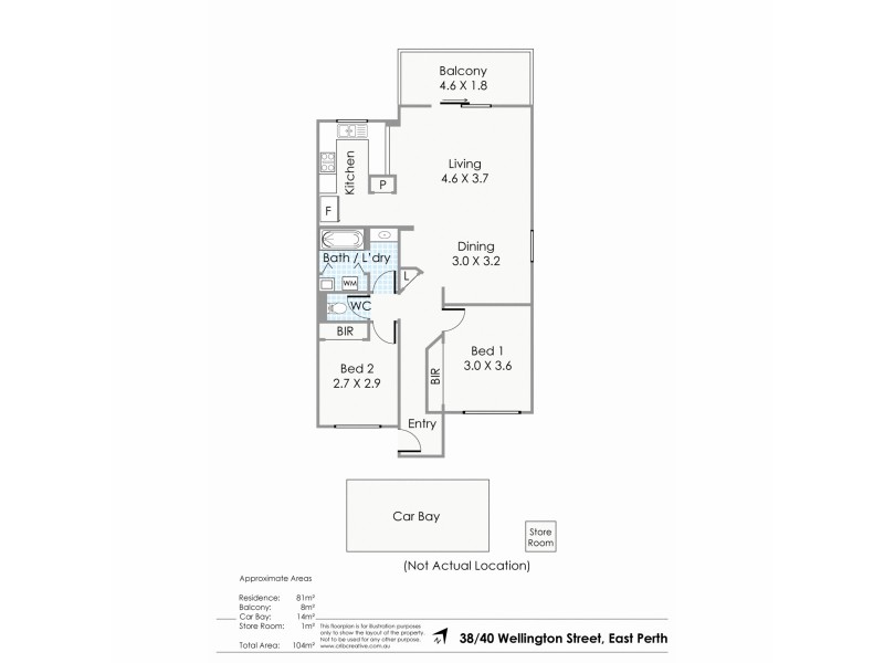 38/40 Wellington Street, East Perth WA 6004 Floorplan