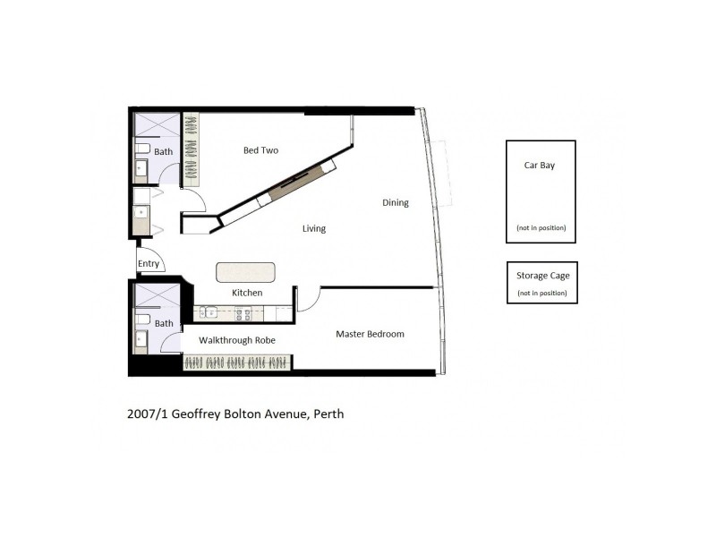 2007/1 Geoffrey Bolton Avenue, Perth WA 6000 Floorplan