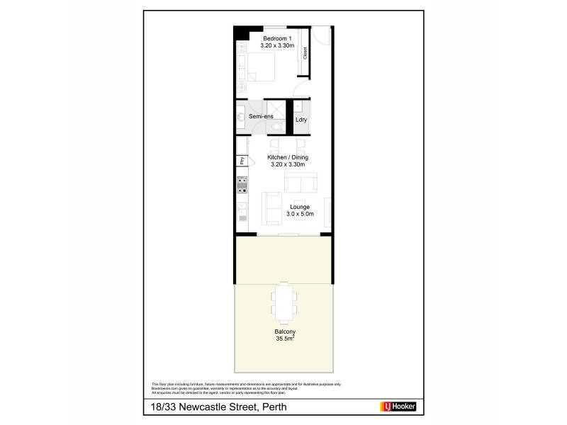 18/33 Newcastle Street, Perth WA 6000 Floorplan