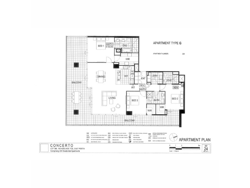 226/189 Adelaide Terrace, East Perth WA 6004 Floorplan