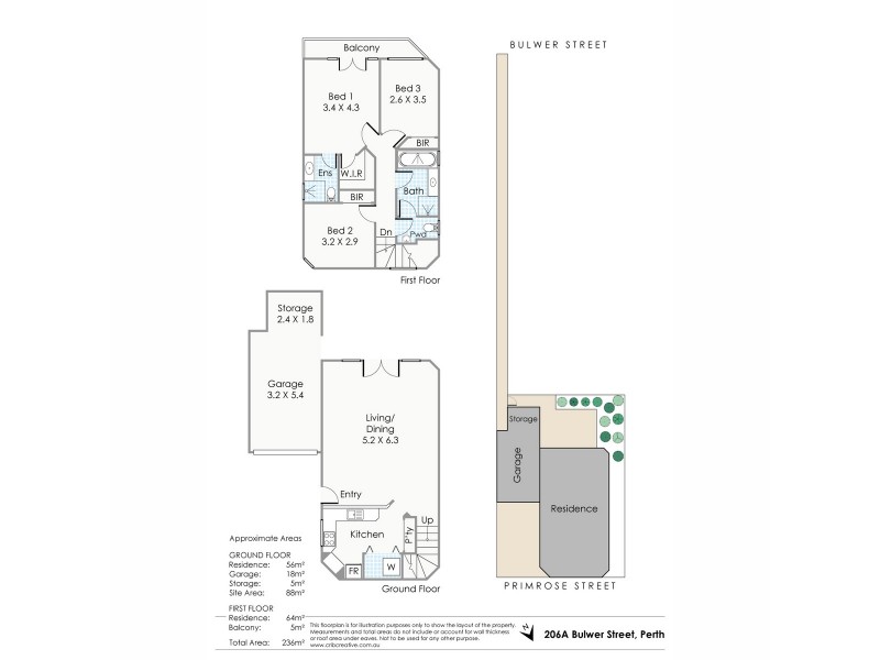 206A Bulwer Street, Perth WA 6000 Floorplan