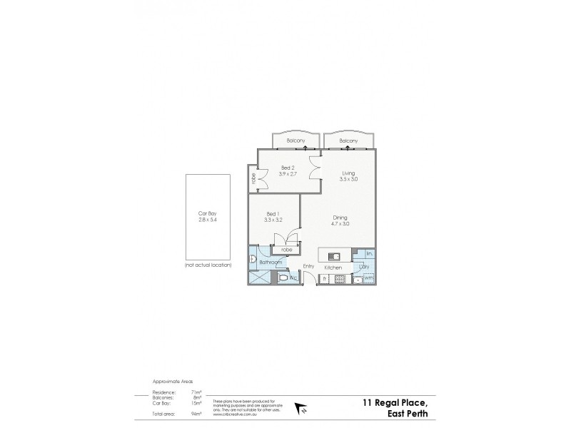 10/11 Regal Place, East Perth WA 6004 Floorplan