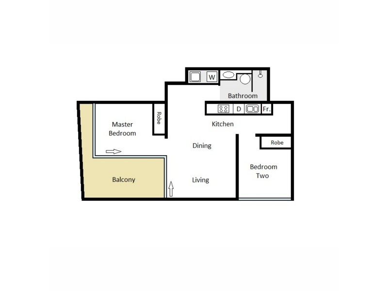 306/11 Barrack Square, Perth WA 6000 Floorplan