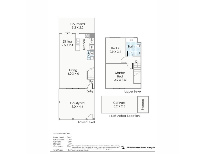 28/500 Beaufort Street, Highgate WA 6003 Floorplan