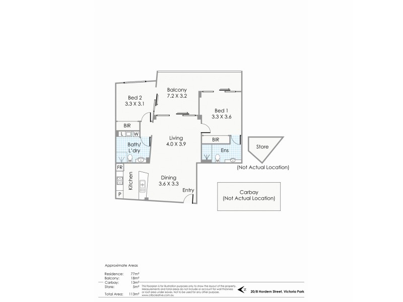 20/8 Hordern Street, Victoria Park WA 6100 Floorplan