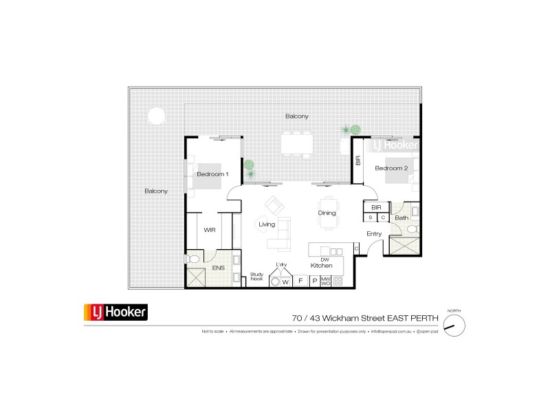 70/43 Wickham Street, East Perth WA 6004 Floorplan