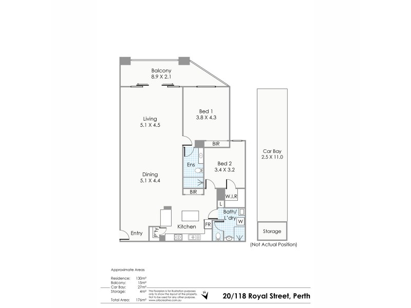 20/118 Royal Street, East Perth WA 6004 Floorplan