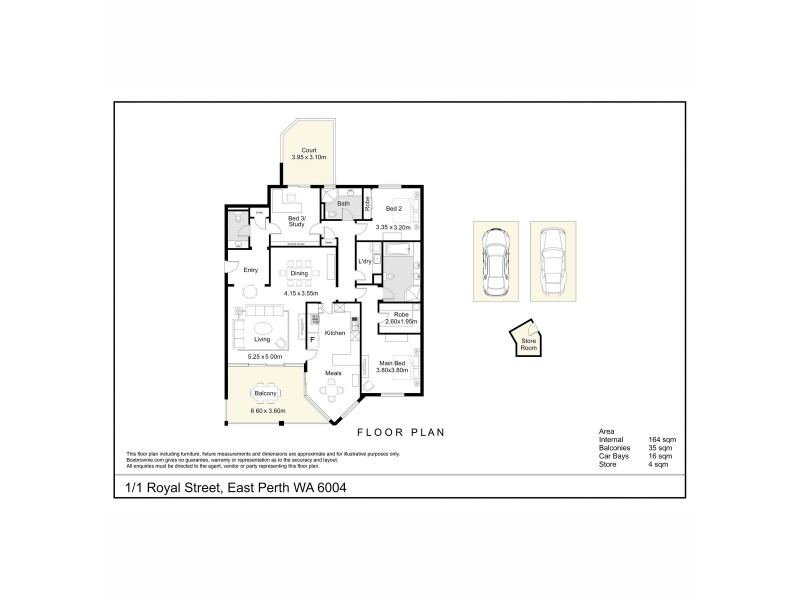 1/1 Royal Street, East Perth WA 6004 Floorplan