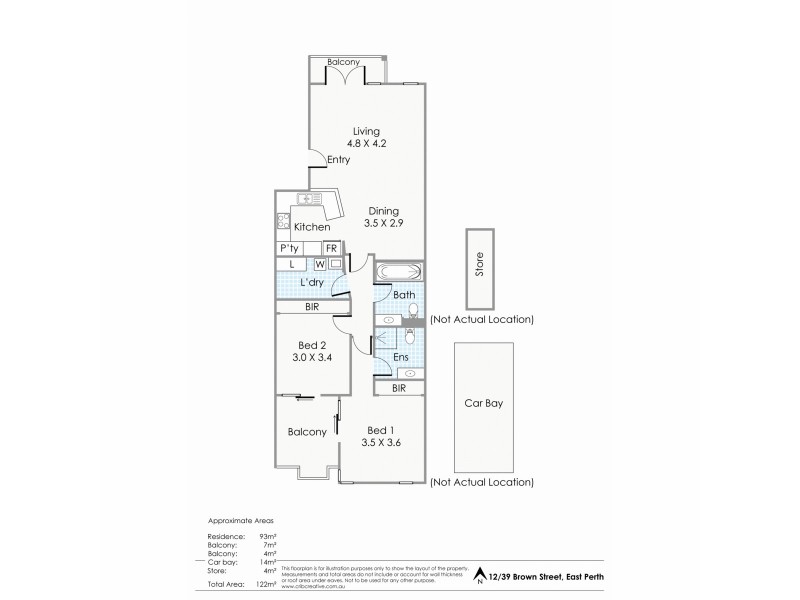 12/39 Brown Street, East Perth WA 6004 Floorplan