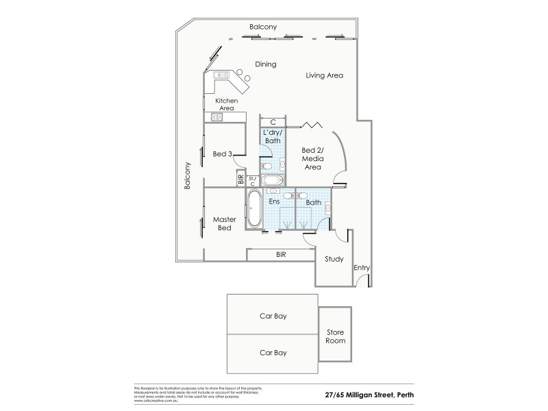 27/65 Milligan Street, Perth WA 6000 Floorplan