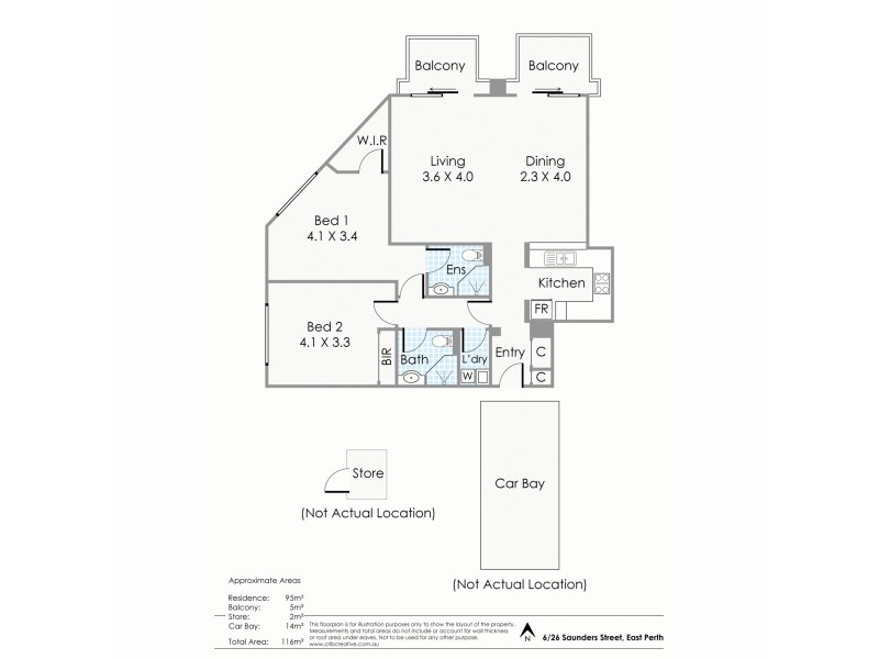 6/26 Saunders Street, East Perth WA 6004 Floorplan