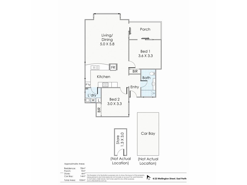 4/23 Wellington Street, East Perth WA 6004 Floorplan