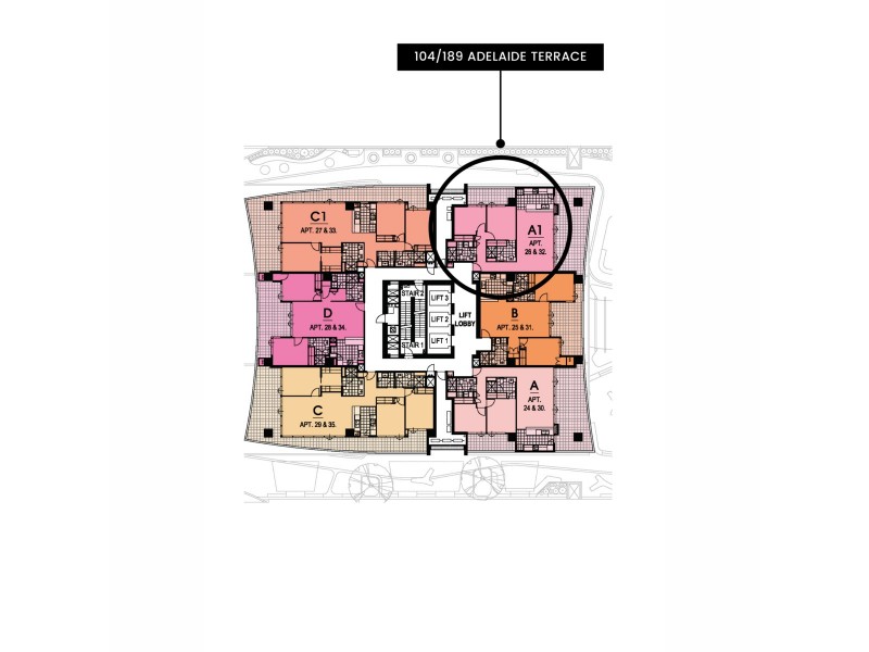 104/189 Adelaide Terrace, East Perth WA 6004 Floorplan