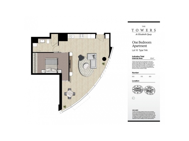 605/11 Barrack Square, Perth WA 6000 Floorplan