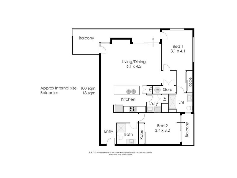 11/22 Eastbrook Terrace, East Perth WA 6004 Floorplan