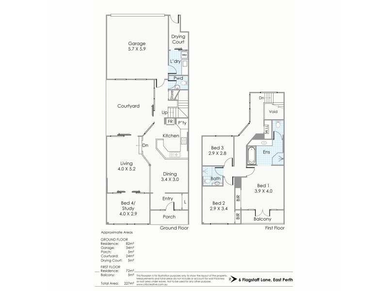 6 Flagstaff Lane, East Perth WA 6004 Floorplan