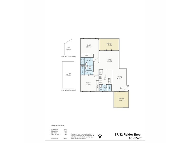 17/32 Fielder Street, East Perth WA 6004 Floorplan