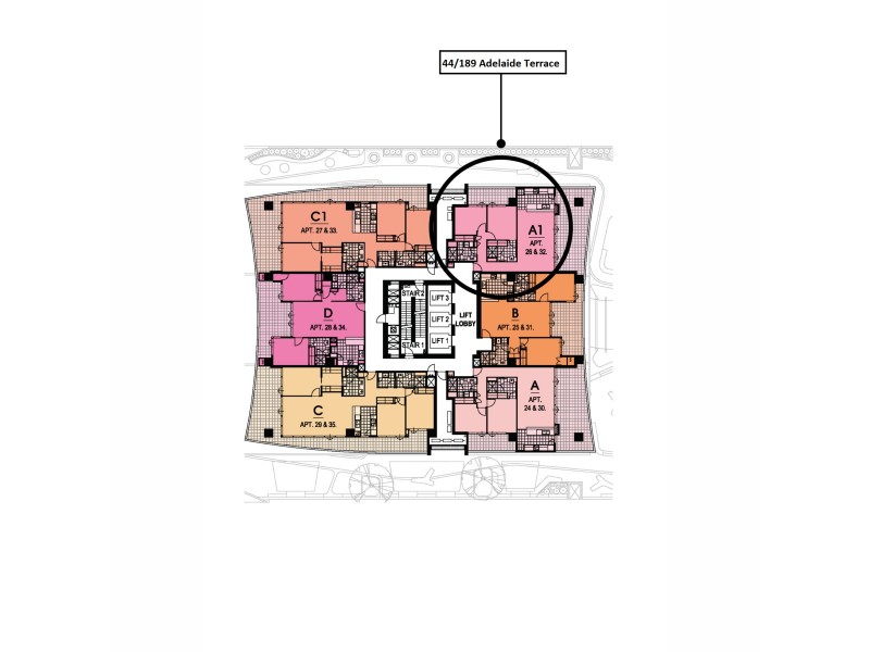 44/189 Adelaide Terrace, East Perth WA 6004 Floorplan