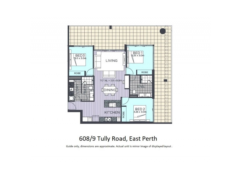 608/9 Tully Road, East Perth WA 6004 Floorplan