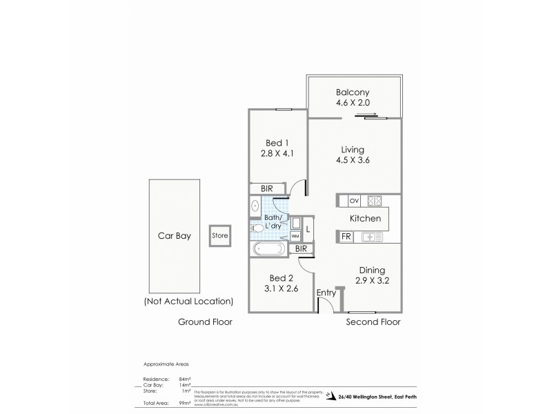 26/40 Wellington Street, East Perth WA 6004 Floorplan