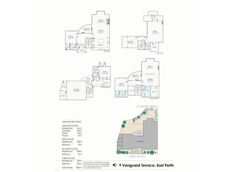9 Vanguard Terrace, East Perth WA 6004 Floorplan