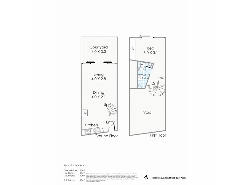 8 Little Saunders Street, East Perth WA 6004 Floorplan