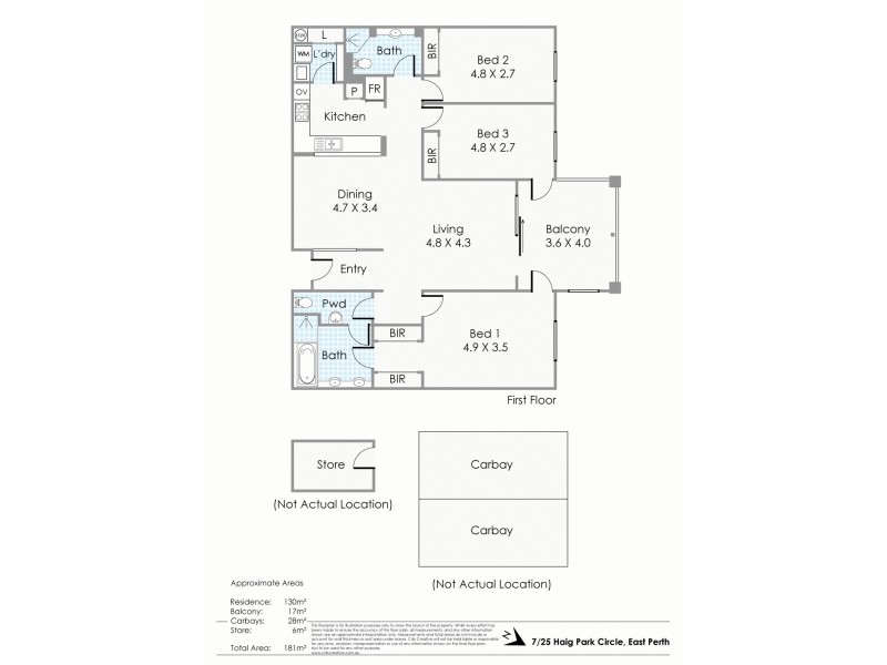7/25 Haig Park Circle, East Perth WA 6004 Floorplan