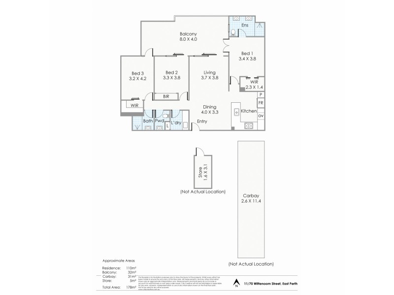 11/70 Wittenoom Street, East Perth WA 6004 Floorplan
