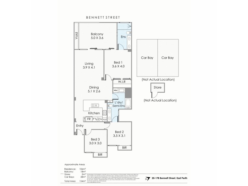 20/178 Bennett Street, East Perth WA 6004 Floorplan