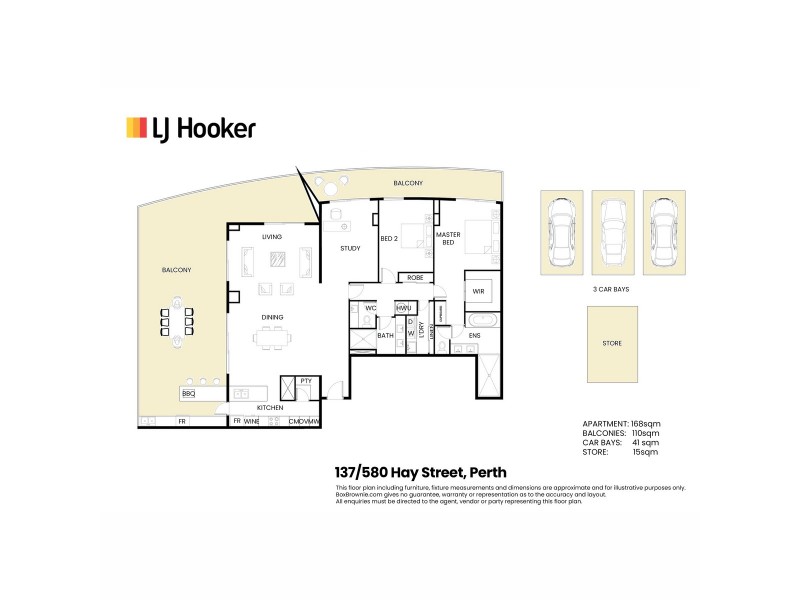 137/580 Hay Street, Perth WA 6000 Floorplan