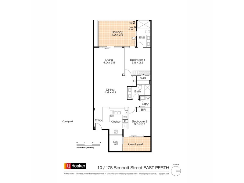 10/178 Bennett Street, East Perth WA 6004 Floorplan