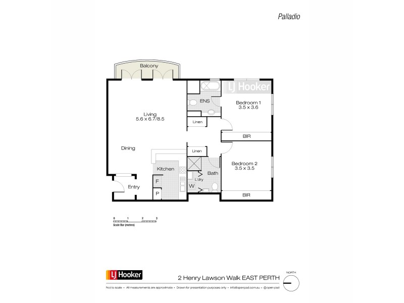 11/2 Henry Lawson Walk, East Perth WA 6004 Floorplan