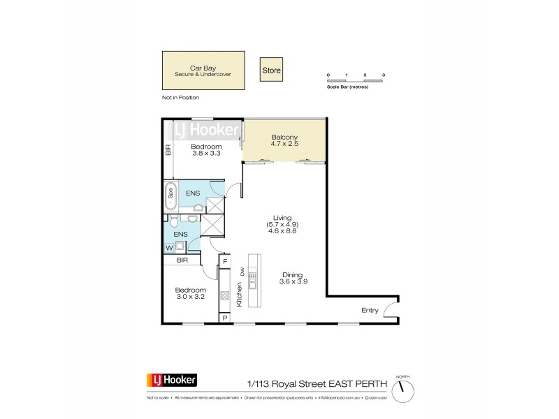 1/113 Royal Street, East Perth WA 6004 Floorplan