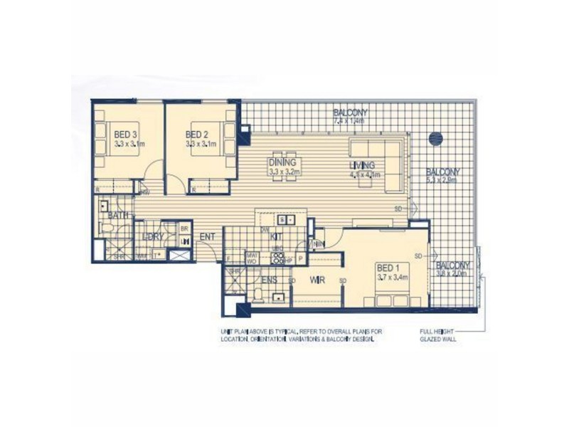 1407/1 Harper Terrace, South Perth WA 6151 Floorplan